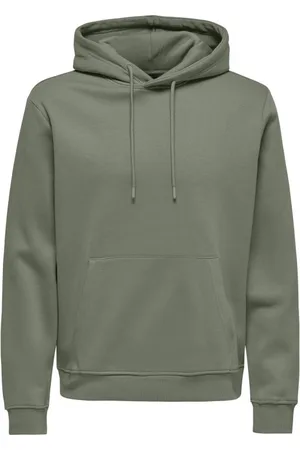 Only & Sons Sweat Coton Mélangé Avec Manches Longues Et Col à Capuche Ardoise - Ardoise
