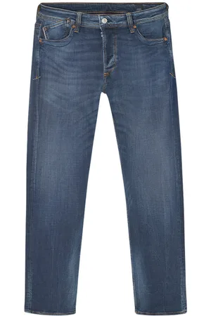 Le Temps des Cerises Jean Coupe Slim Fit En Coton Bleu Indigo Légèrement Délavé - Indigo