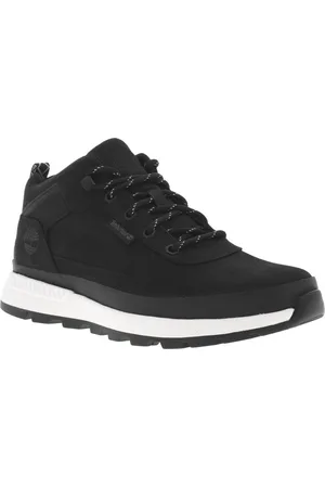 Timberland Boots Field Trekker En Cuir Nubuck Noir à Lacets Ronds - Noir