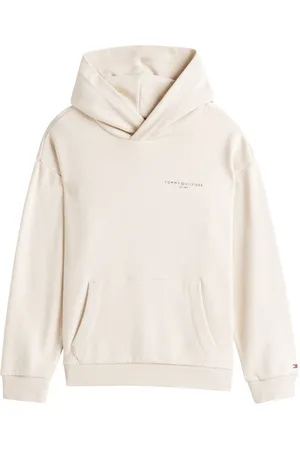 Tommy Hilfiger Sweat Junior Garçon Coton Régénératif Mélangé Avec Manches Longues Et Col à Capuche Beige - Beige