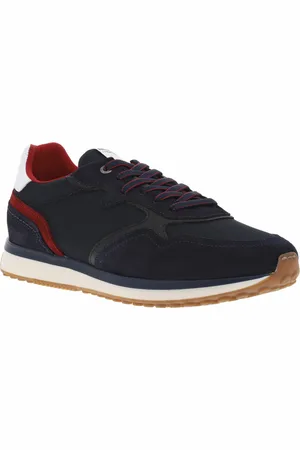 Redskins Baskets Basses En Partie En Cuir De Vachette Bleu Marine - Bleu Marine