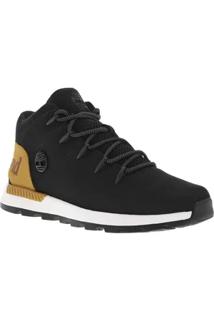 Timberland Bottines Sprint Trekker Mid En Cuir Noires Et à Lacets - Noires
