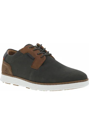 Bullboxer Baskets Basses En Textile Kaki à Semelle Sneaker Blanche - Graphite