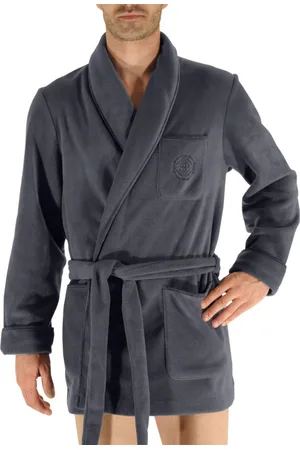 Christian cane Peignoir 3 Poches Avec Logo Brodé Gris Anthracite - Anthracite