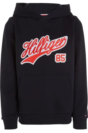 Tommy Hilfiger Sweat Junior Garçon Coton Mélangé Avec Manches Longues Et Col à Capuche Marine - Marine