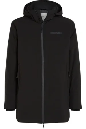 Calvin Klein Parka Coupe Mi-longue Calvin Klein Noire Avec Des Poches - Noire