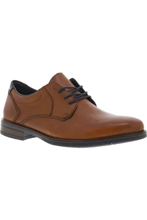Rieker Derbies En Cuir Marron Et Bleu Marine - Marron