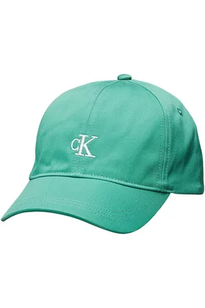 Calvin Klein Casquette Coupe Strapback Junior Garçon Calvin Klein En Coton Verte Avec Le Logo Brodé En Petit - Verte