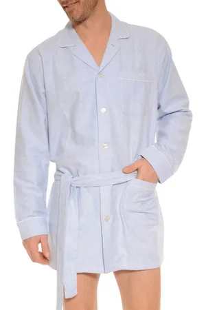 Christian cane Pyjama En Coton Avec Manches Longues Et Col à Revers Bleu Ciel - Ciel