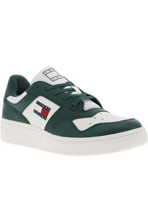Tommy Hilfiger Baskets Basses En Cuir Vertes - Vertes