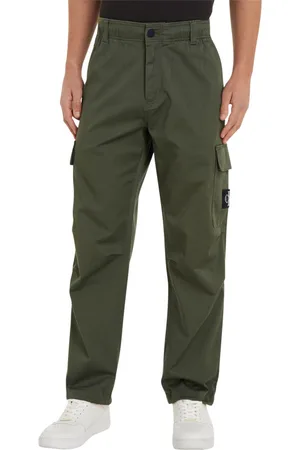 Calvin Klein Pantalon Cargo En Coton Kaki - Kaki