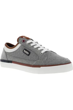 Redskins Baskets Basses Logo Patch En Toile Grise - Gris