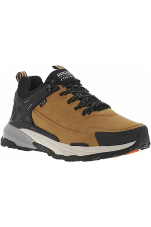 Dockers Sneakers Miel Et Noir à Lacets Plats à Rayures - Miel