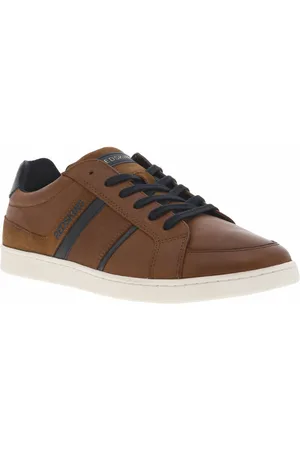 Redskins Baskets Basses Avec Des Lacets Plats En Cuir Cognac - Cognac