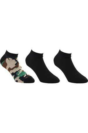 Diesel Lot De 3 Paires De Chaussettes En Coton Stretch Mélangé Noir Et à Motifs