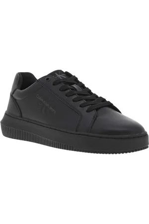Calvin Klein Baskets Basses Chunky Cupsole Mono Lth En Cuir Noires - Noires