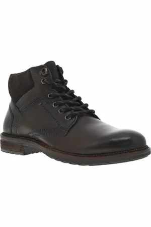 TOM TAILOR Bottines En Cuir Marron Et à Lacets - Marron