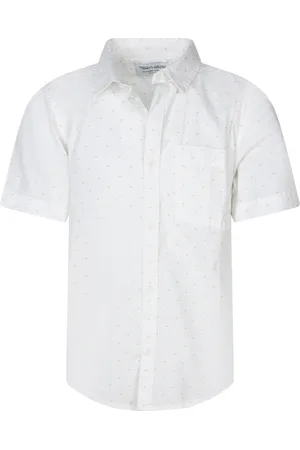Teddy Smith Chemise Junior Garçon Coton Avec Manches Courtes Et Col à Revers Blanche - Blanche
