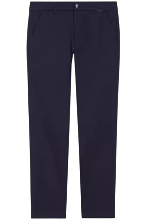 Calvin Klein Chino Coupe Slim Calvin Klein En Coton Bleu Marine Avec Un Aspect Satiné - Marine