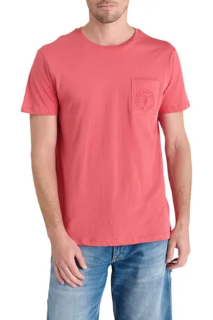 Le Temps des Cerises Tee-shirt Coupe Droite En Coton Rouge Avec Une Poche - Rouge