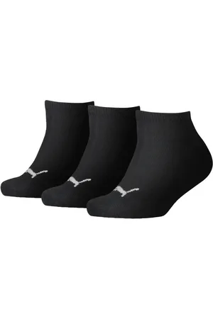 PUMA Lot De 3 Paires De Chaussettes Basses Junior En Coton Stretch Mélangé Noir - Noir