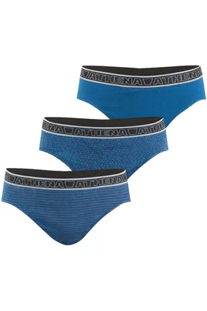 ATHENA Slips En Coton Marine, Lot De 3 - Marine