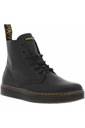 Dr. Martens Bottines Dr.martens En Cuir Noires Et à Lacets Ronds - Noires