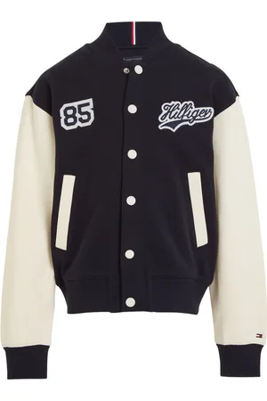 Tommy Hilfiger Bomber Junior Garçon Coton Régénératif Avec Manches Longues Et Col Bomber Marine - Marine