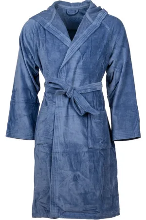 Vossen Peignoir De Bain Texas En Coton Bleu