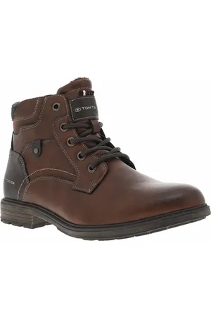 TOM TAILOR Bottines Cognac Et à Lacets - Cognac