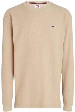 Tommy Hilfiger T-shirt Avec Manches Longues Et Col Rond Beige - Beige