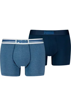 PUMA Lot De 2 Boxers En Coton Bleus - Bleu