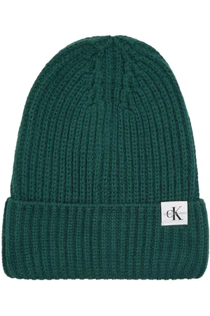 Calvin Klein Bonnet Junior Garçon Sapin En Maille Jersey - Sapin