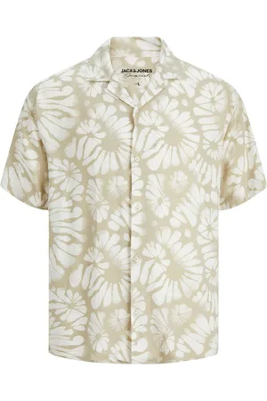 JACK & JONES Chemise Avec Manches Courtes Et Col Cranté Beige - Beige