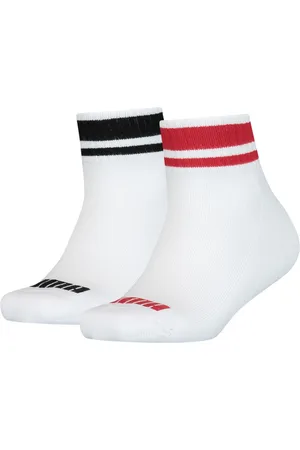 PUMA Lot De 2 Chaussettes Mi Hautes En Coton Blanc - Blanc