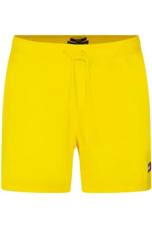 Tommy Hilfiger Short De Bain Coupe Slim Fit Jaune Ajustable à La Taille - Jaune