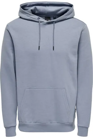 Only & Sons Sweat à Capuche Avec Manches Longues Bleu Ciel - Ciel
