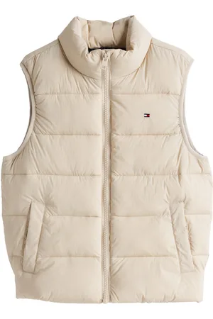 Tommy Hilfiger Doudoune Junior Garçon Avec Sans Manches Et Col Montant Beige - Beige