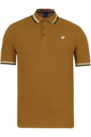 Kaporal 5 Polo Coton Avec Manches Courtes Et Col Boutonné Camel Maille Piquée - Camel