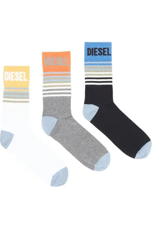 Diesel Lot De 3 Paires De Chaussettes Diesel Hautes Multicolores Rayées - Multicolore
