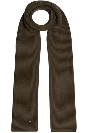 Tommy Hilfiger Echarpe Coton Mélangé Kaki - Kaki