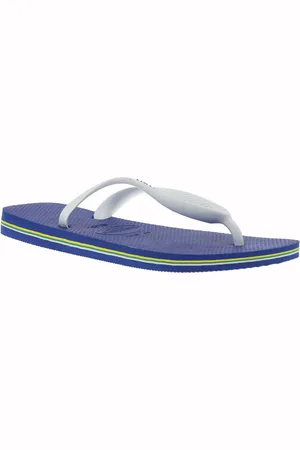 Havaianas Tongs Brasil Logo Bicolores à Liseré Drapeau Brésilien - Blanc