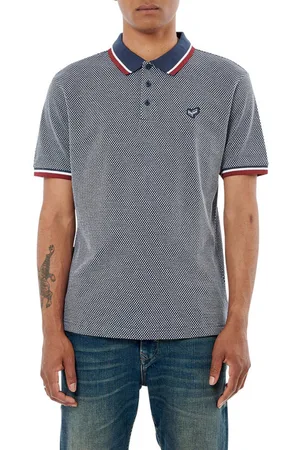 Kaporal 5 Polo En Maille Piquée En Coton Avec Manches Courtes Et Col Boutonné Bleu Marine - Marine