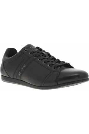 Redskins Baskets En Cuir Noires Et à Lacets Plats - Noires