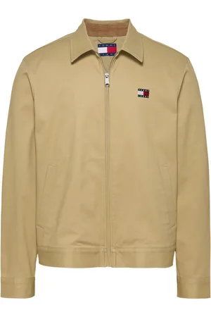 Tommy Hilfiger Blouson Coton Biologique Avec Manches Longues Et Col à Revers Beige - Beige