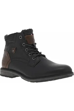 TOM TAILOR Bottines Noires Et à Lacets Et Zip Latéral - Noires