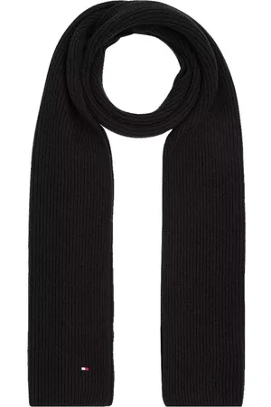 Tommy Hilfiger écharpe En Coton Biologique Noire - Noire