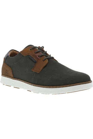 Bullboxer Baskets Basses En Cuir Kaki Et à Lacets - Kaki