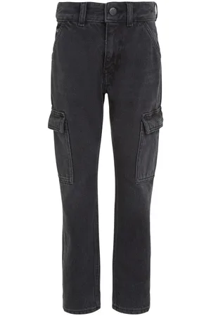 Calvin Klein Jean Junior Garçon Coton Recyclé Noir Délavé - Noir