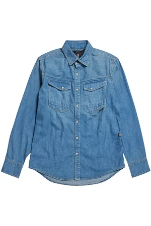 G-Star Surchemise Coupe Slim Fit G-star En Coton Bleue Effet Denim Avec Des Poches à Rabat - Bleue